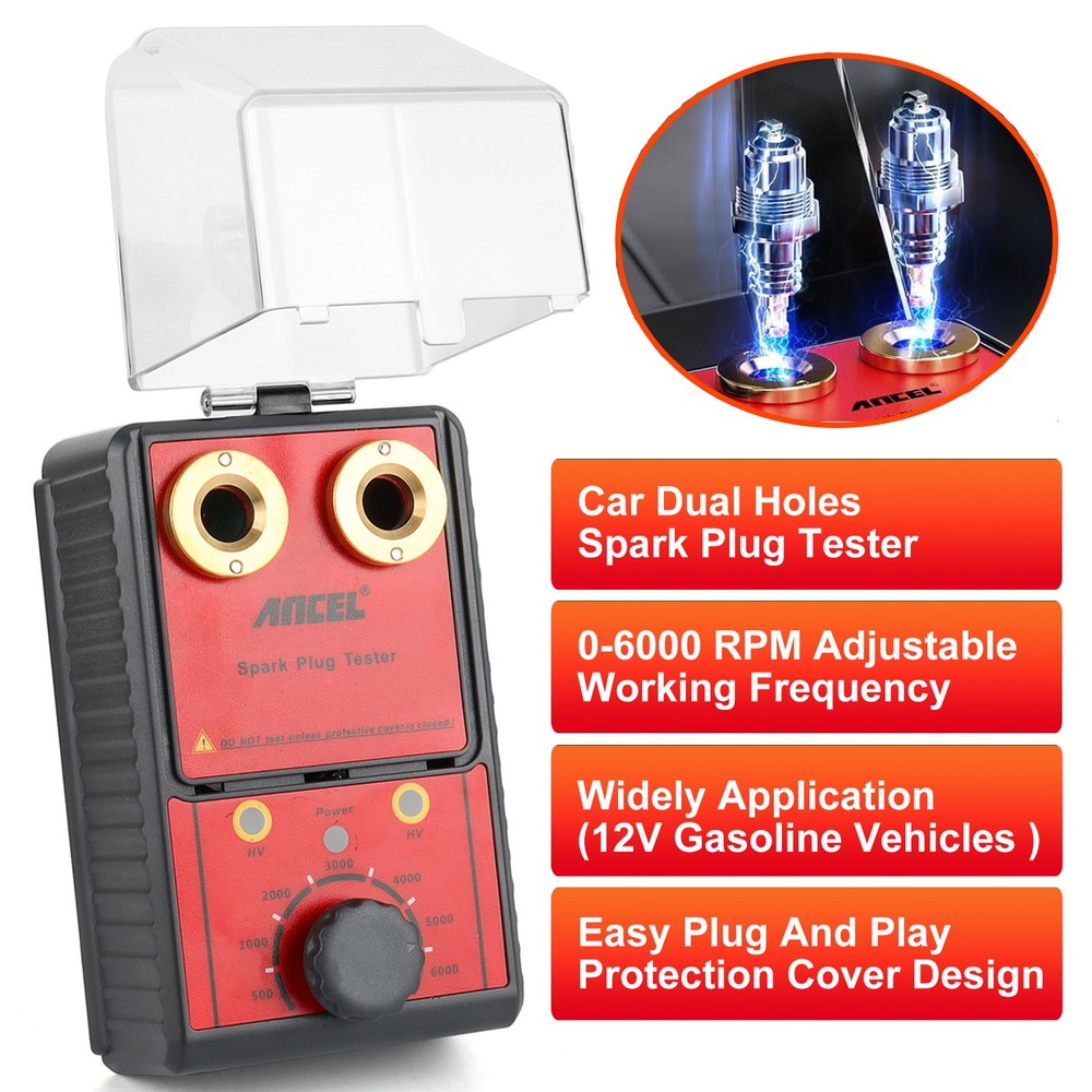 Car Spark Plug Ignition Tester 12V Gasoline Ignition Plug Analyzer Diagnostic