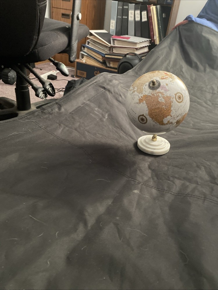 Mini Globe with Marble Base Stand World Map Globe