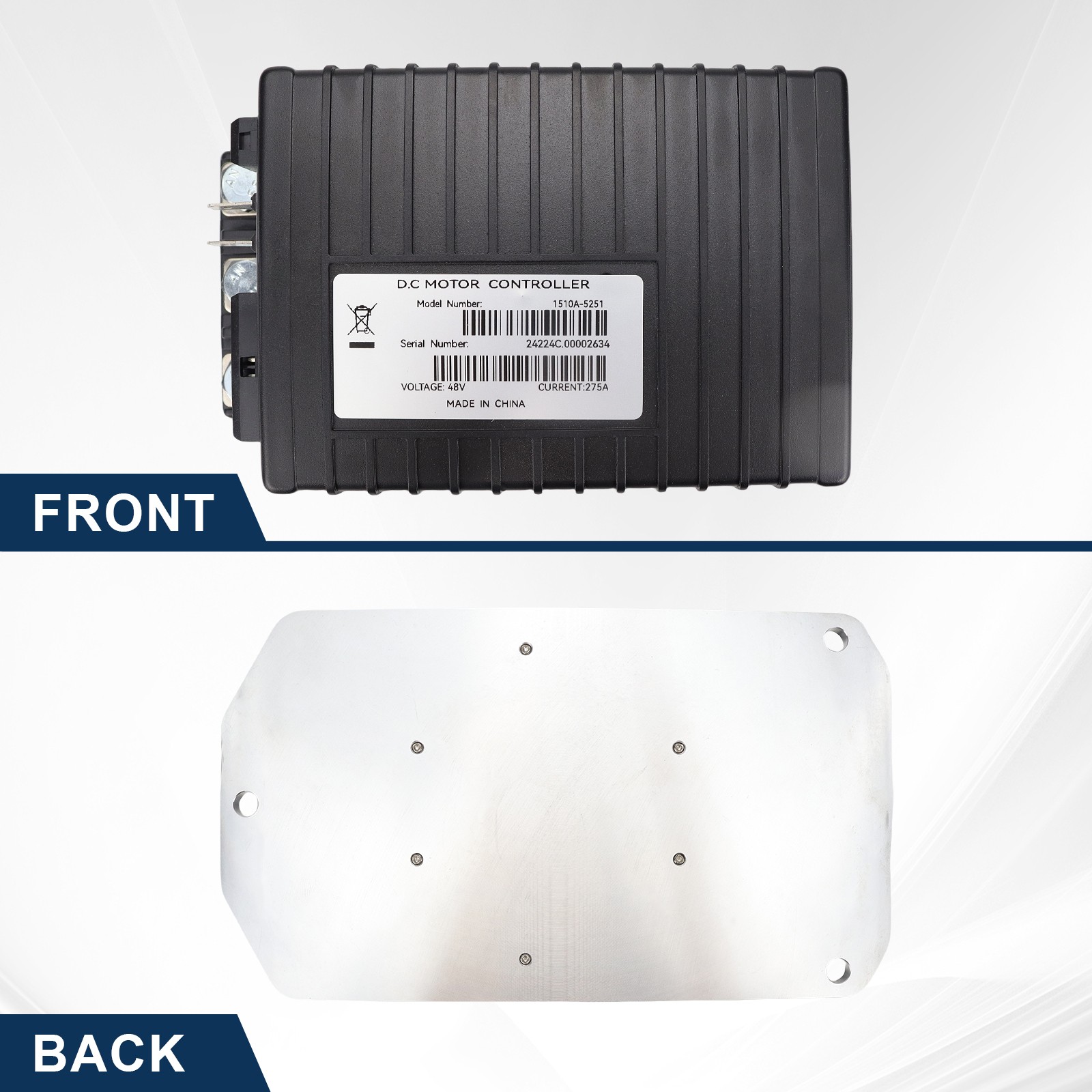 48V 250A DC Motor Speed Controller Compatible with Curtis Club Car Golf Cart