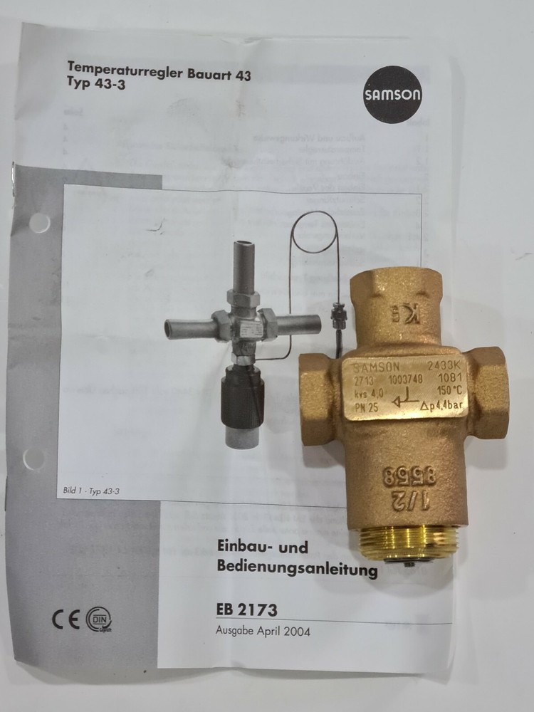 Samson Engine Valve Type 2433K PN25; KVS 4.0 CC491K