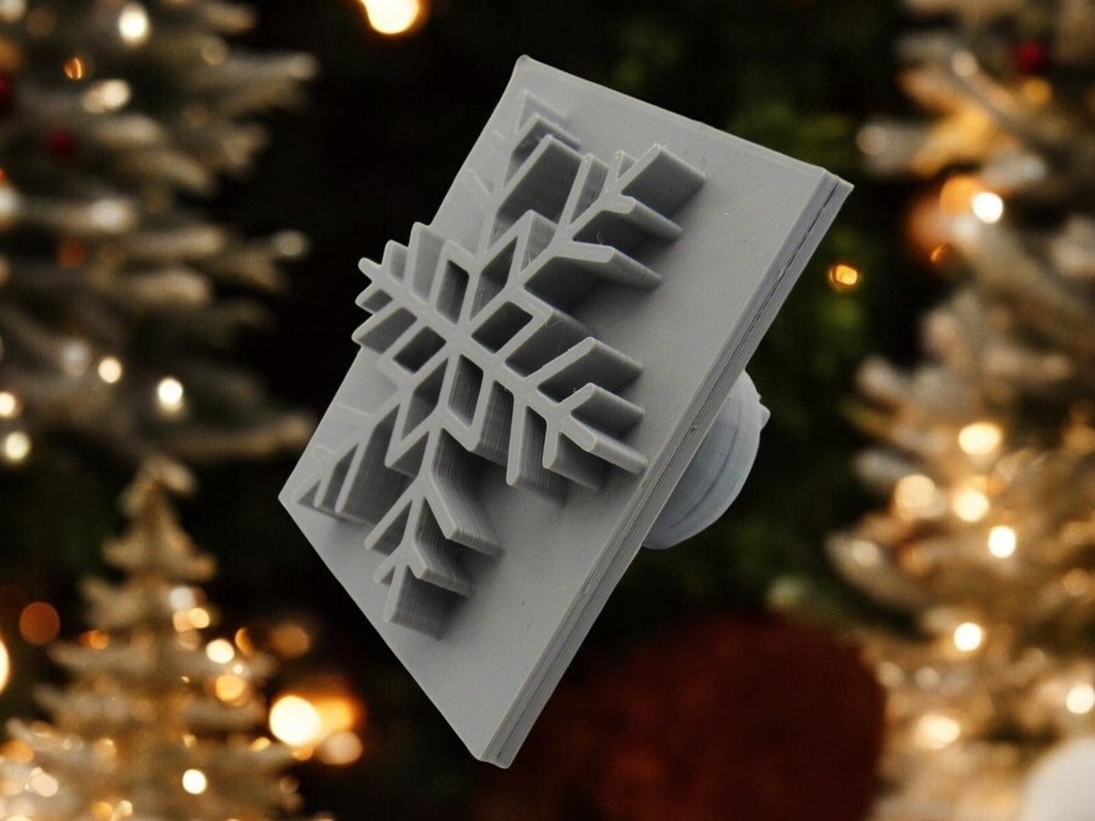 Snowflake Mug Clay Stamp For Handbuild Pottery V1