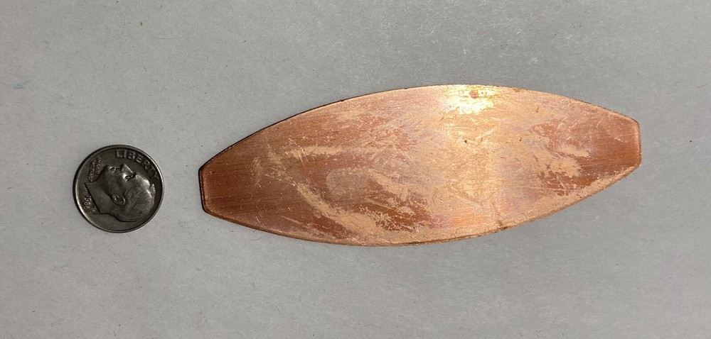 15x Raw Copper Blanks for enameling use LG SQUARE END OVAL SHAPE