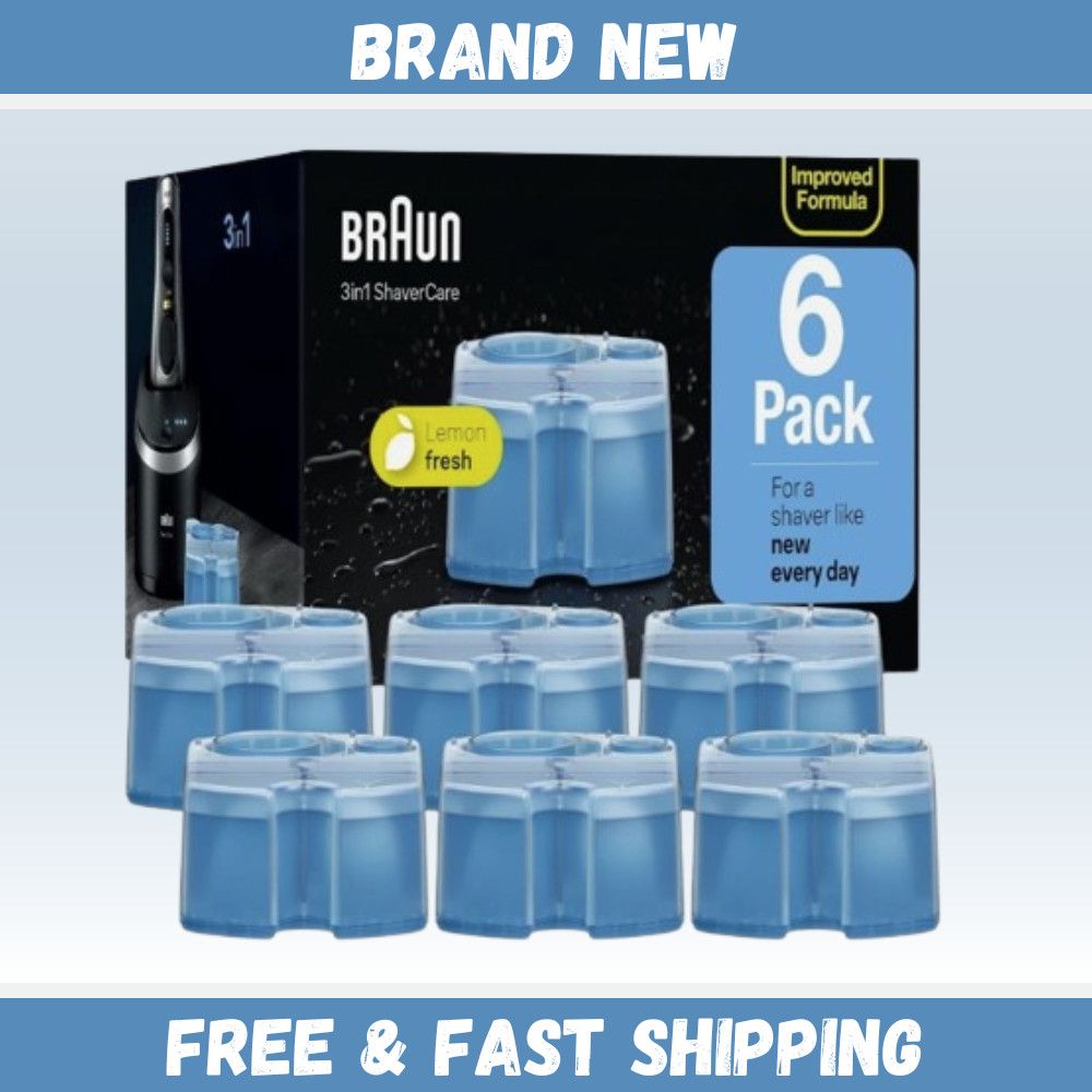Braun Clean & Renew Refill Cartridges, 6 Count, Pack Of 1
