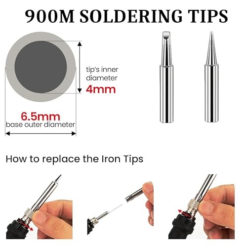 Soldering Iron Kit, 60W Adjustable Medium, Black/Red Kit 0