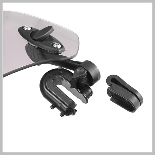 28.5cm Motorcycle Windshield Motorcycle Wind Deflector Grey Lens Adjustable