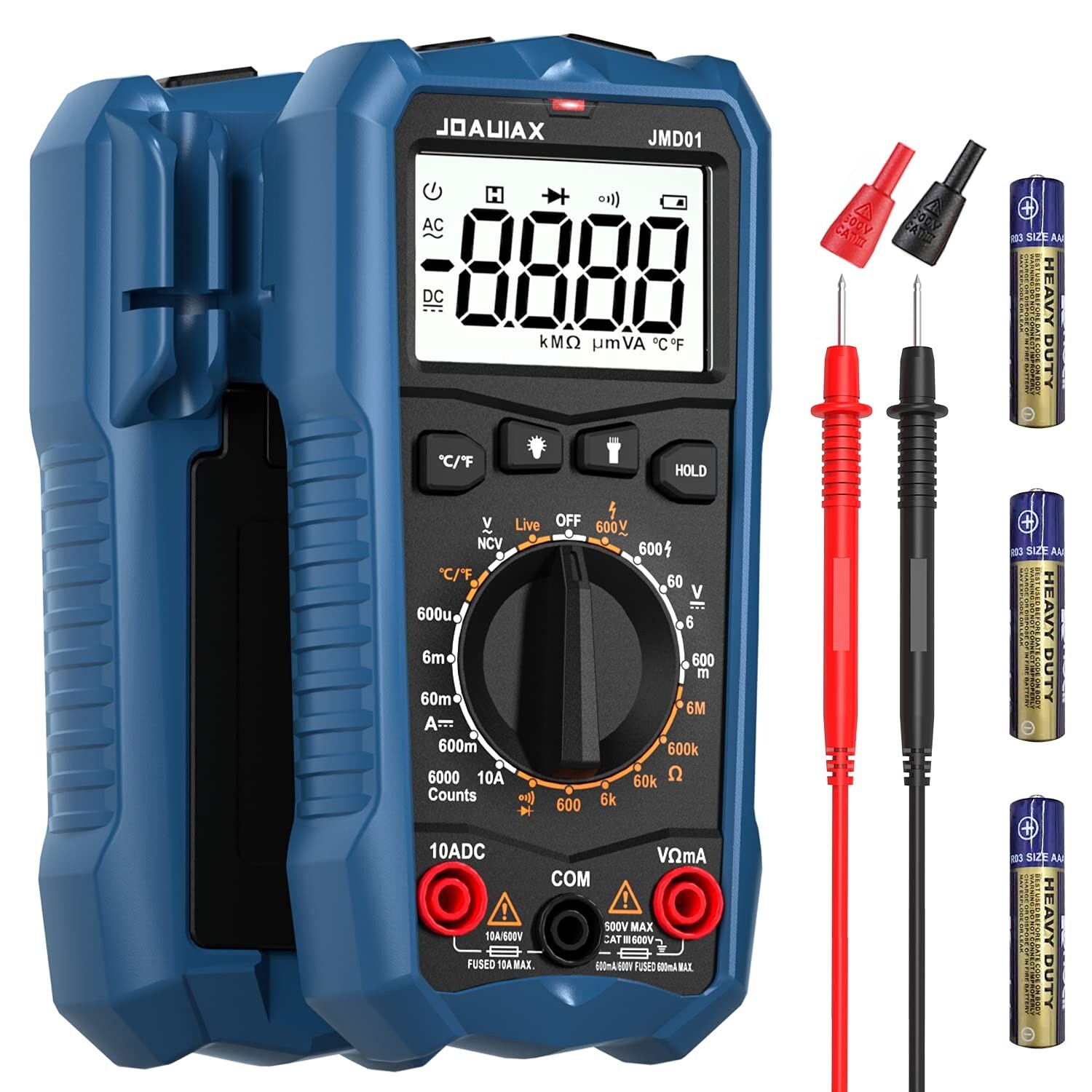 Digital Multimeter 6000 Counts Multi Tester AC DC Voltmeter NCV Ohm TRMS