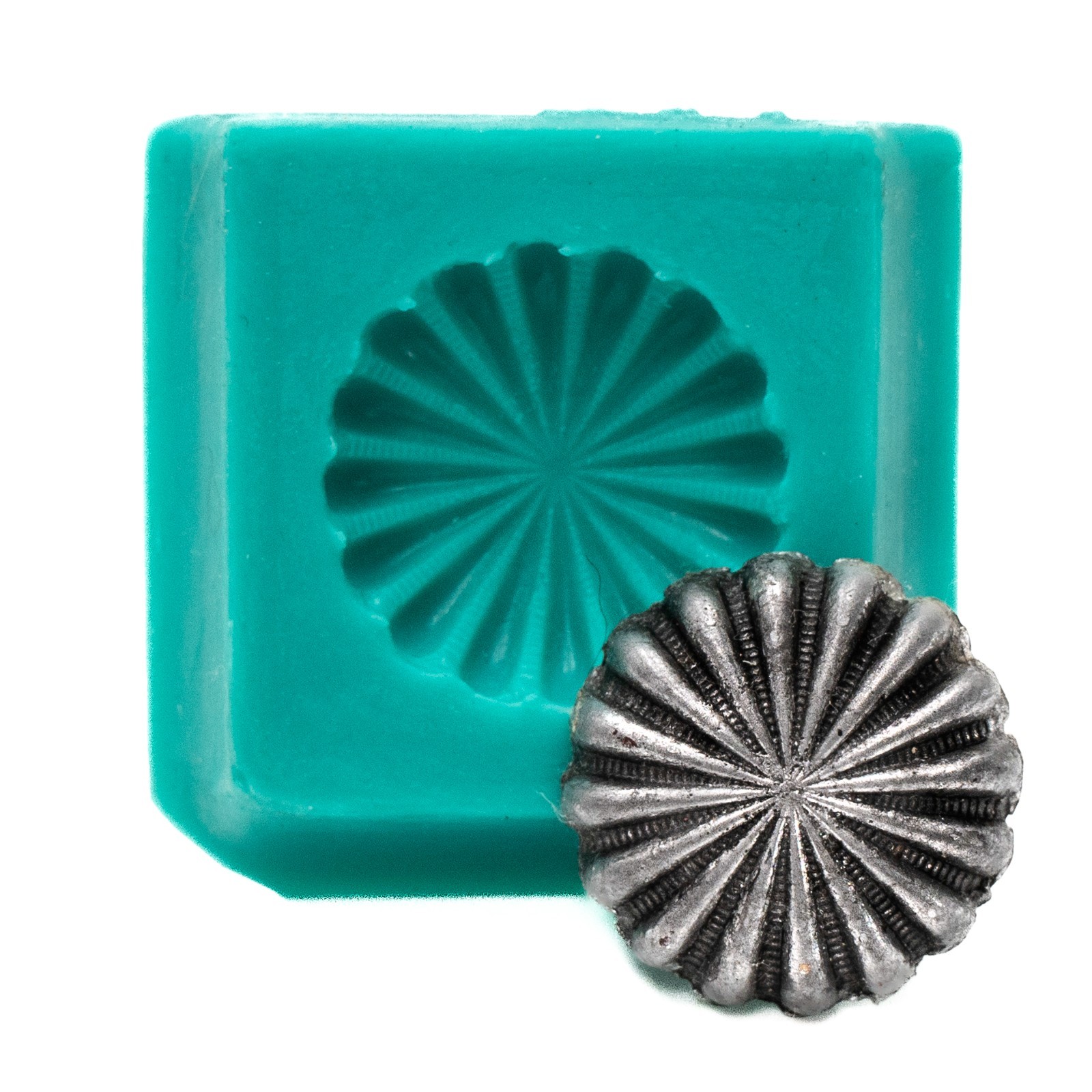 Star Button Western Concho Silicone Mold Mould Food Safe or Craft Mold  (941)