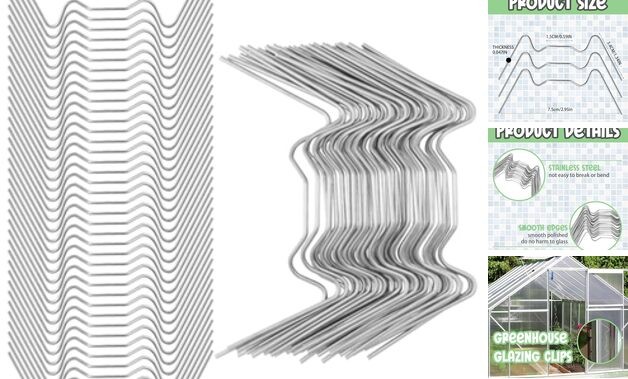 Pcs Mini Greenhouse Clips for Hanging Stainless Steel W Type Greenhouse 200