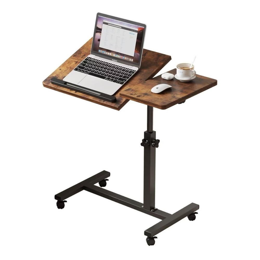 Overbed Table，Bedside Table，Adjustable Height＆Protable Standing Rolling Desk，...
