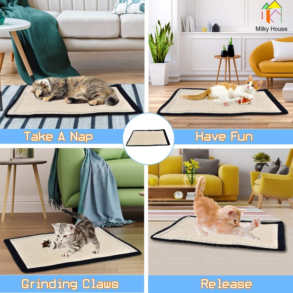 Cat Scratch Pad 2PK Non-Scratch Pads Couch Corner Kitty Scratching Bed Post T...