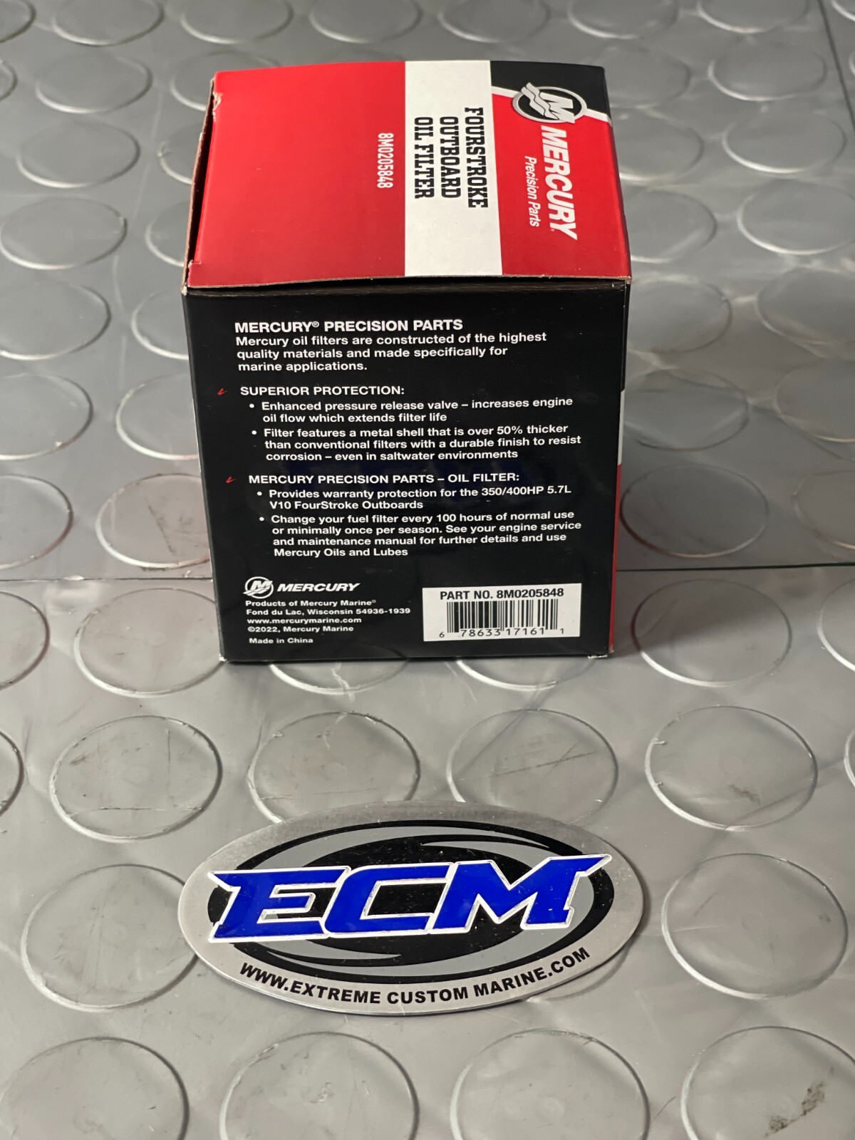 Mercury Quicksilver 350/400 HP 5.7L V10 Verado Oil Filter PN 35-8M0205848 2-Pack