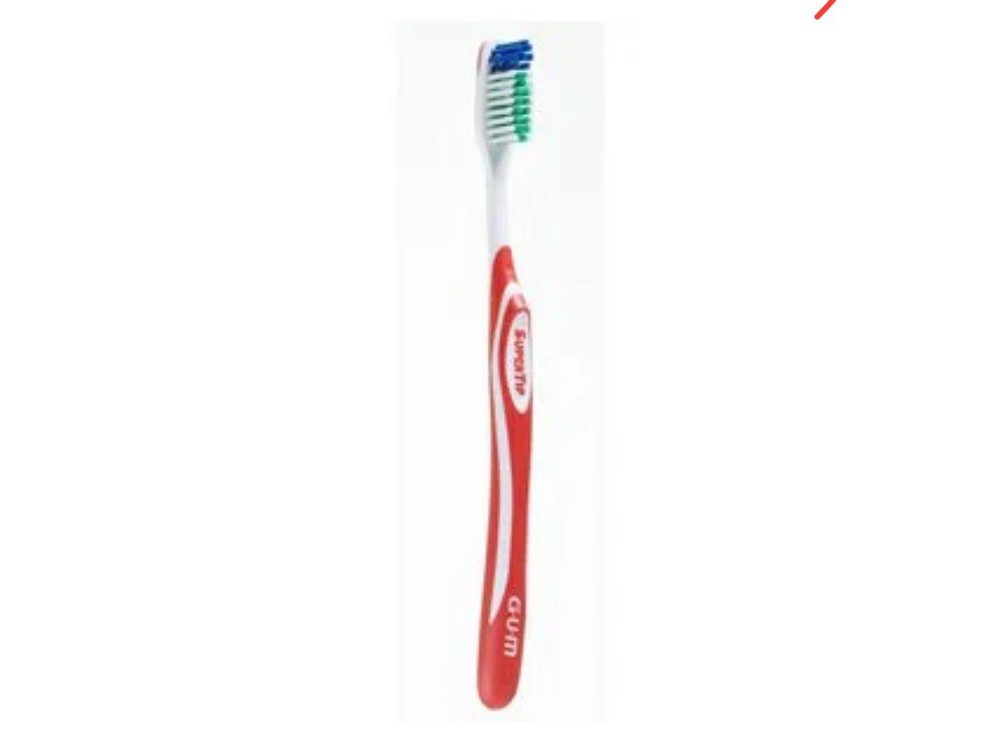 12 GUM SuperTip Sensitive 464PG Full Size Toothbrushes