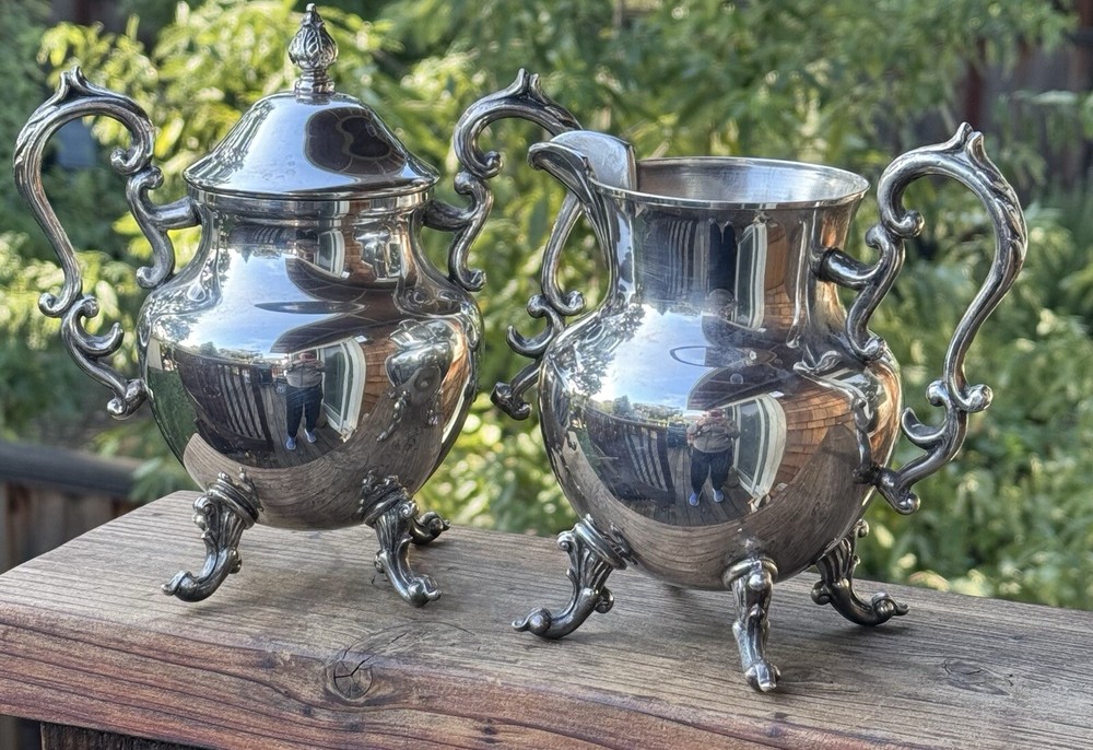 Birmingham Silver Plated Sugar & Creamer Set