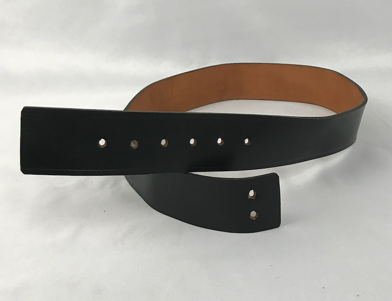 Civil War Black Leather Belt - US or CS - 36 Inch Length - Reenactment