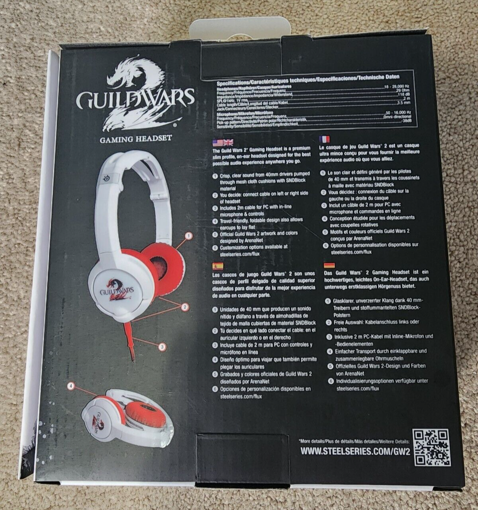 Guild Wars 2 SteelSeries Gaming Headset RARE NIB SEALED