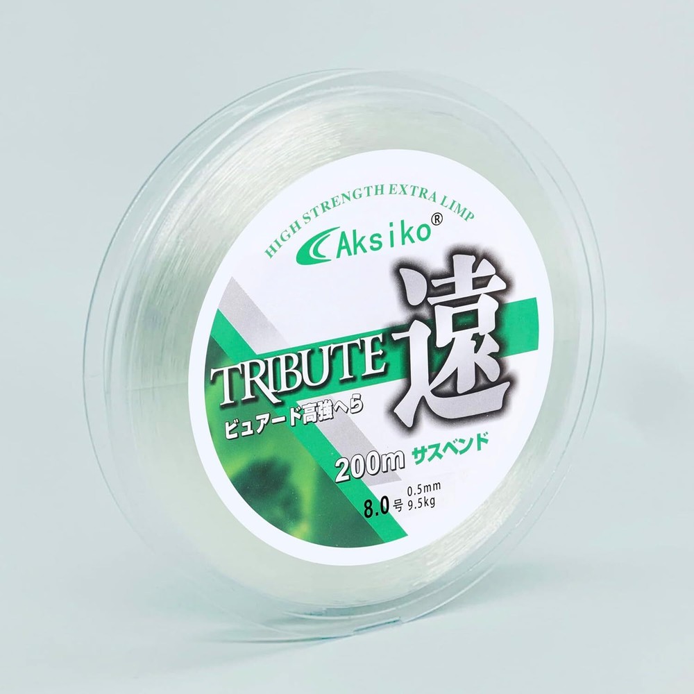 Clear Fishing Line, 656ft Nylon Wire String, Beading White