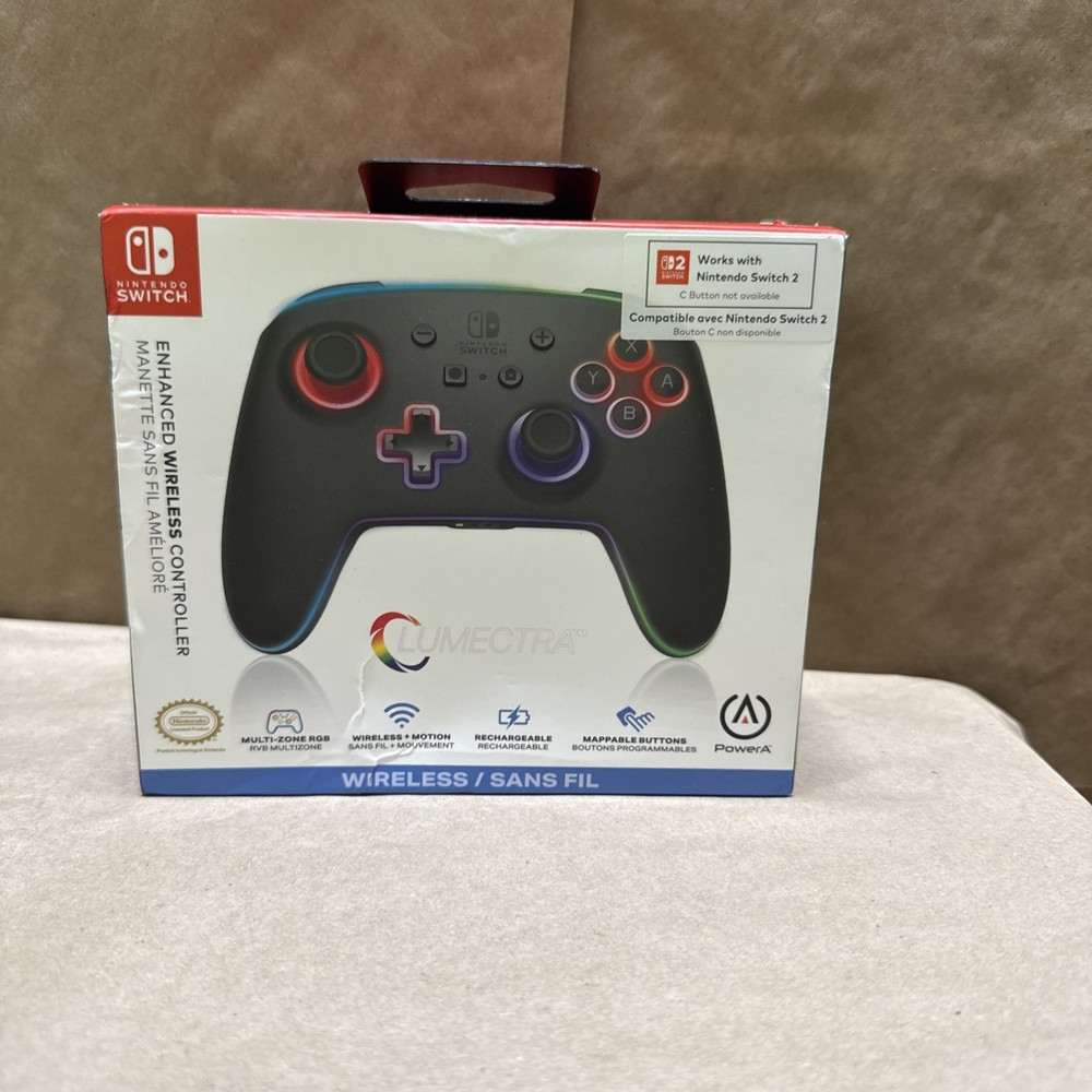 PowerA Enhanced Wireless Controller Lumectra for Nintendo Switch 2 Black LED