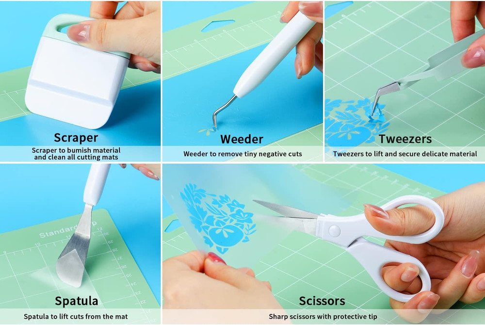 Vinyl Weeding Tool Set: Vinyl Weeding Craft Basic Kit 5 Pieces Including Tweezer