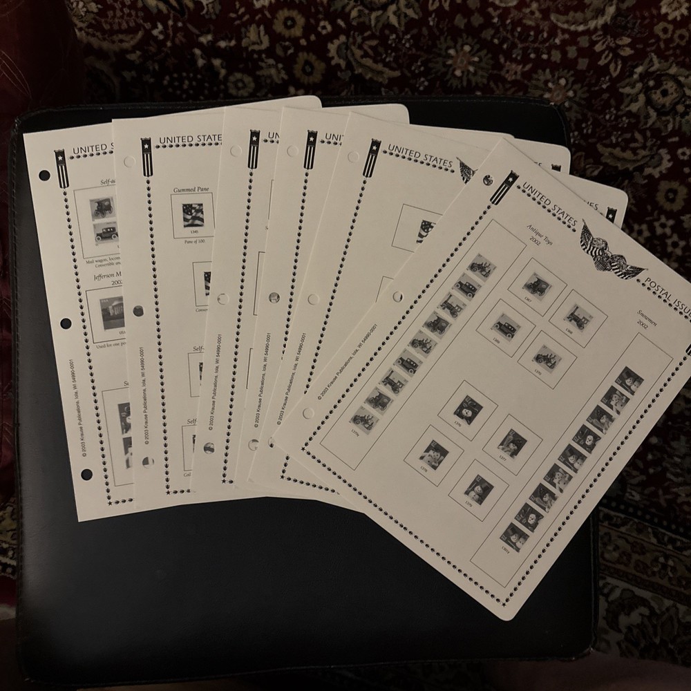 Minkus Album Pages - 2002 Supplement 7 Pages