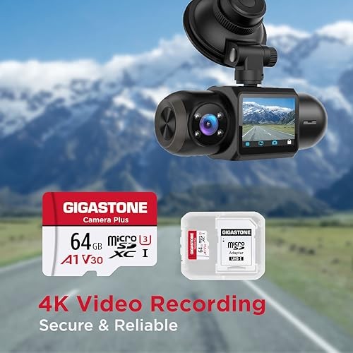 64GB Micro SD Card 5-Pack, Camera Plus, MicroSDXC Memory Card for Red/White