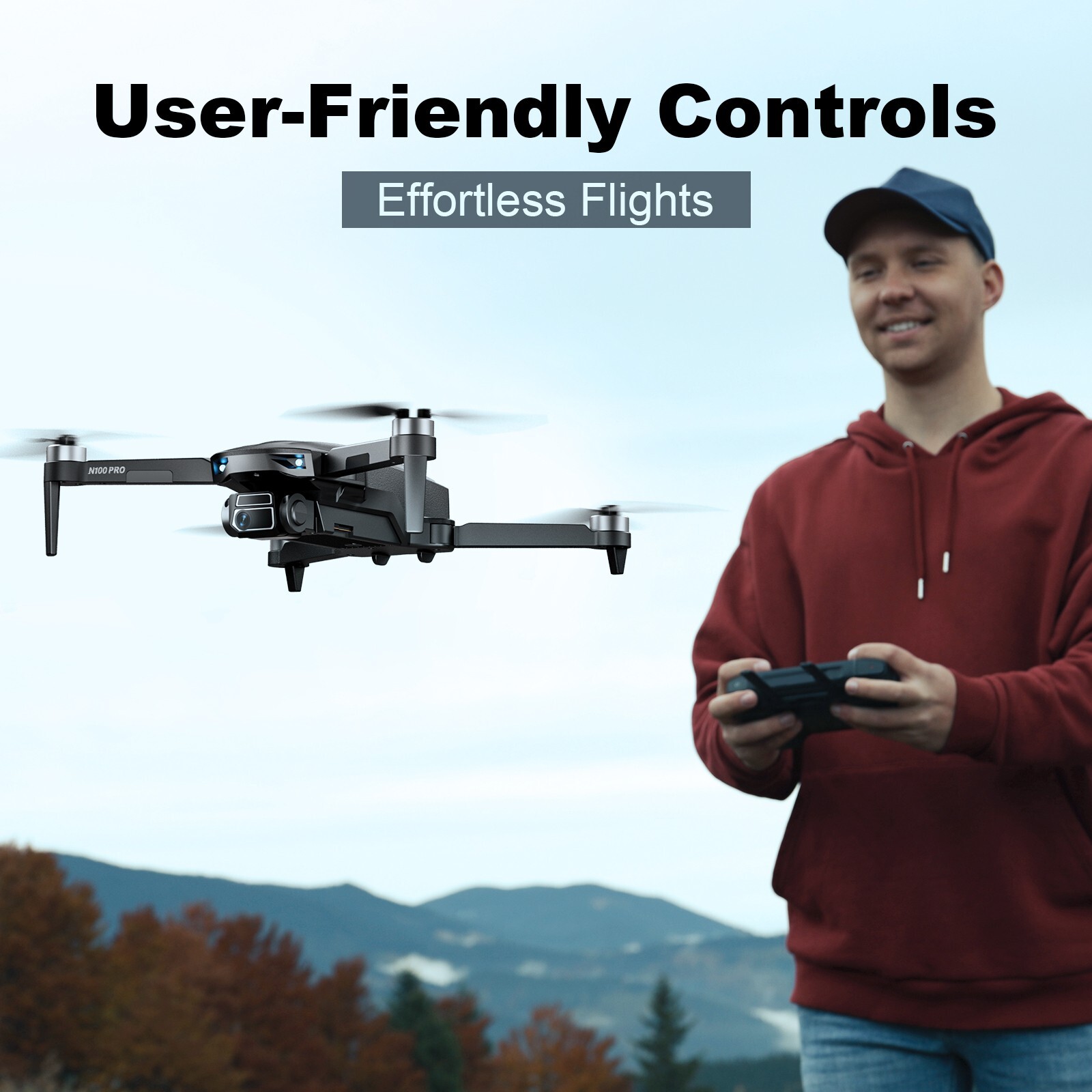 4K Drone With Camera Quadcopter GPS WIFI 50 Mins Flight Time Brushless Motor