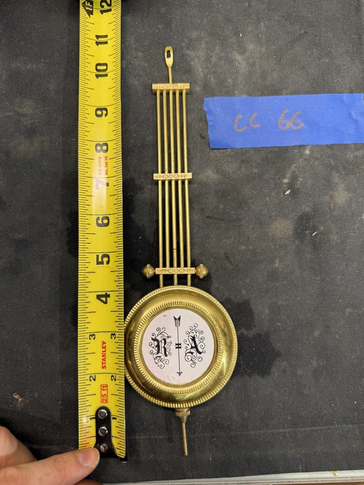 (CC66) Antique German R-A Wall Clock Pendulum 11"