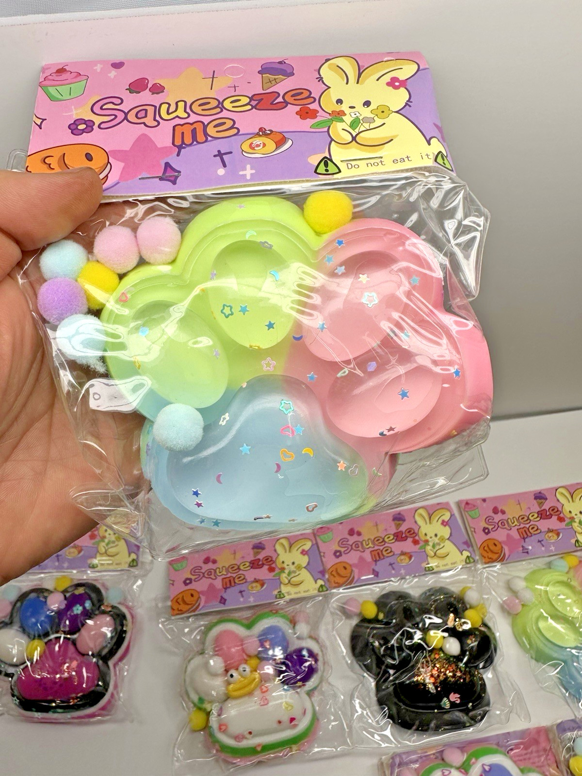 Taba Squishy 8-Pack | Big Fufu Cat Paws | Jumbo Soft Mochi Toys | Great Value