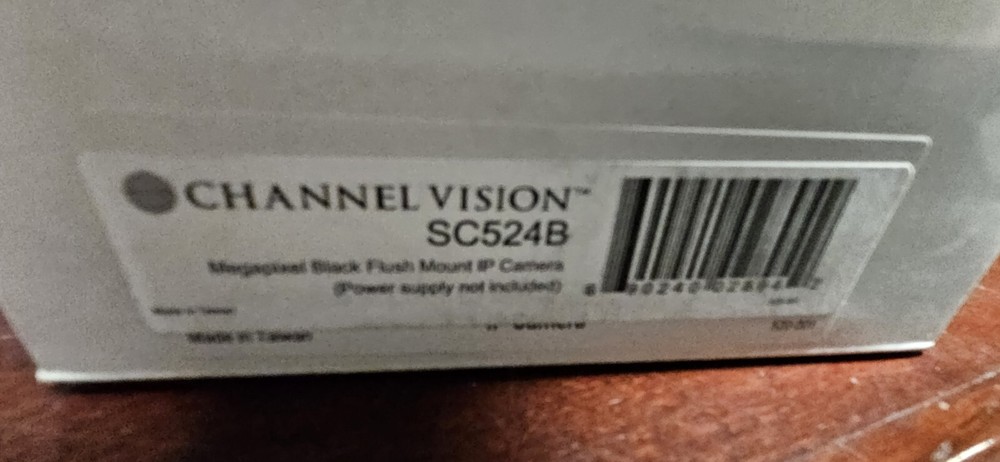 Channel Vision SC524B Megapixel Black Flush Mount IP Camera