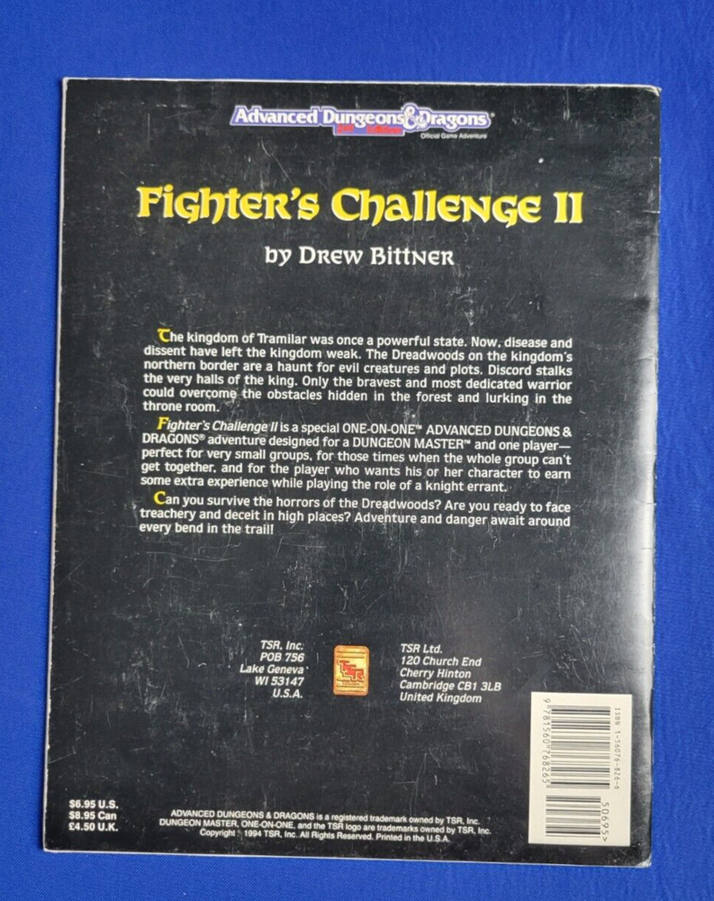 Fighter's Challenge II Adventure Module - AD&D 9427
