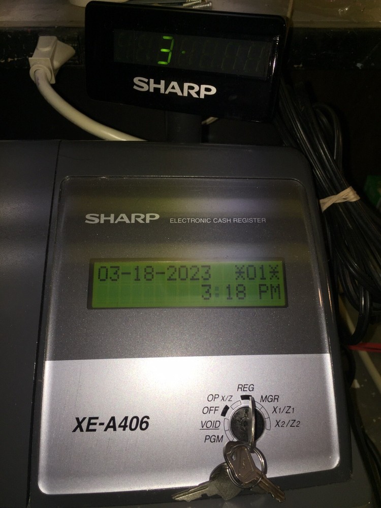 Sharp XE-A42S Cash Register Dual Printer! Great Conv Store! Includes Programming
