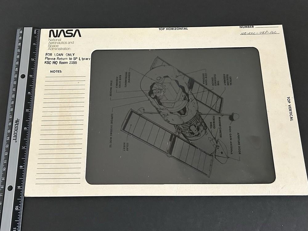 1978 NASA KSC Shuttle Space Telescope Satellite Presentation Transparency-160
