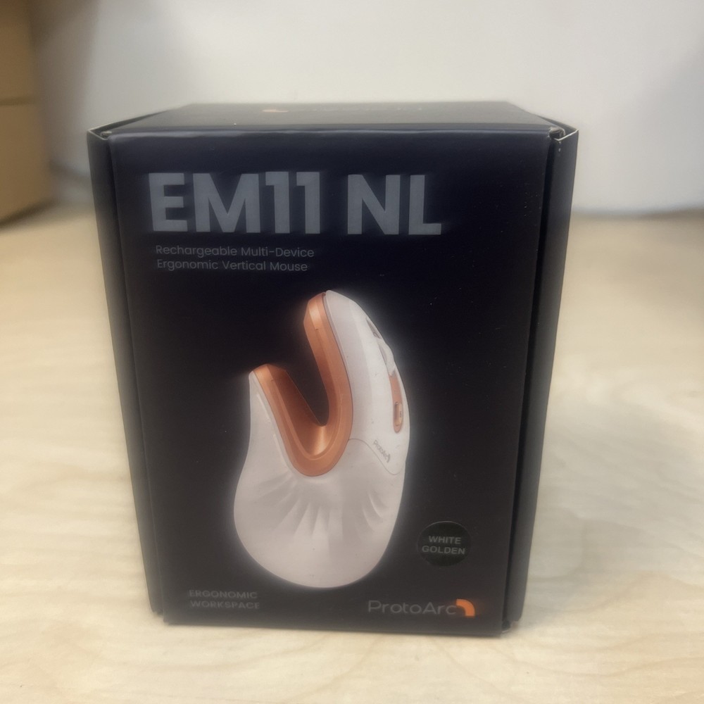ProtoArc Ergonomic Mouse, EM11 NL Bluetooth Rechargeable Wireless Vertical Mouse