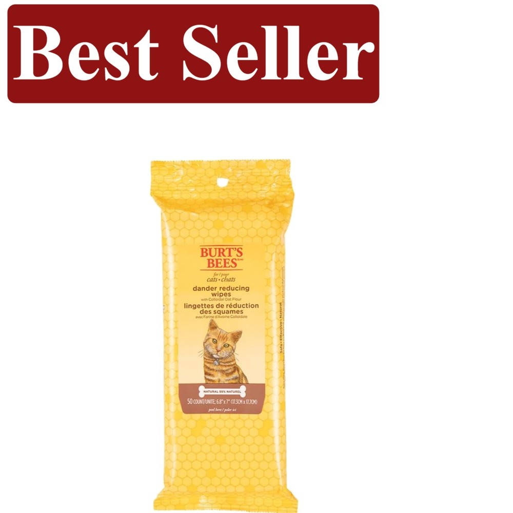 Unscented 50 Count Dander Reducing Wipes for Cats & Kittens - pH Balanced
