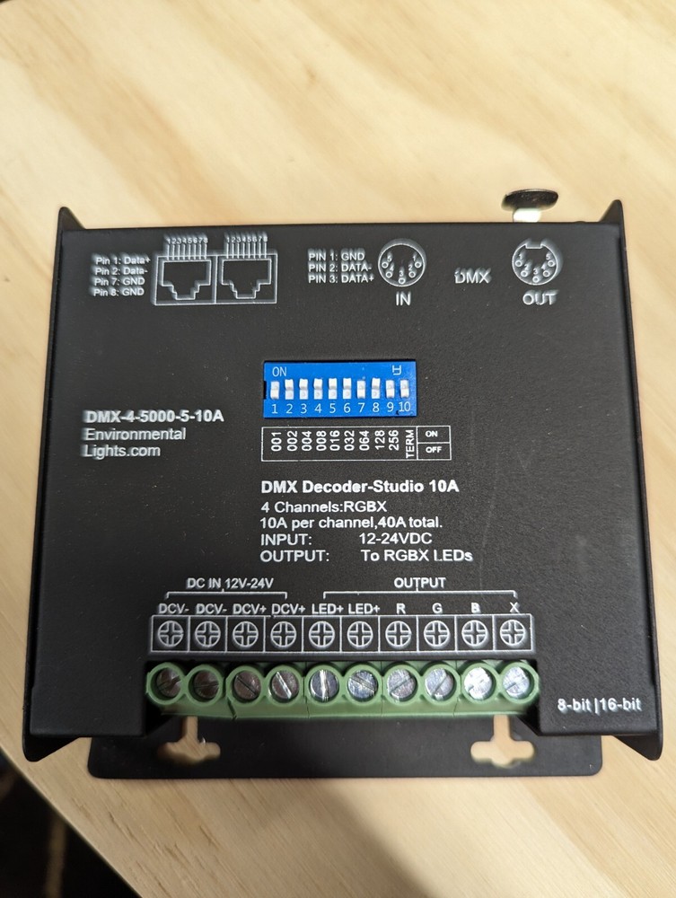 Environmental Lights DMX-6-22K-5-6A DMX Decoder-Studio 6A-6 Channels 6A Max