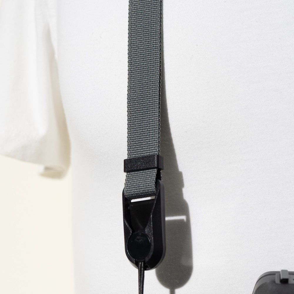 Grey Adjustable Camera Neck Strap w/ Peak Design Anchor
