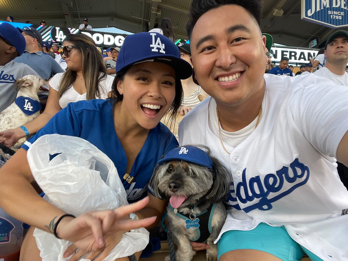 Genuine MLB Los Angeles Dodgers LA Logo Pet Dog Comfortable Cap Navy Blue