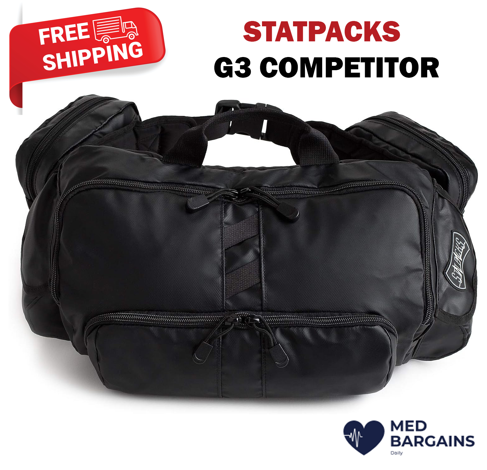 Statpacks G3 Competitor G34001TK EMS First Aid Water-Resistant Waist Pack Bag