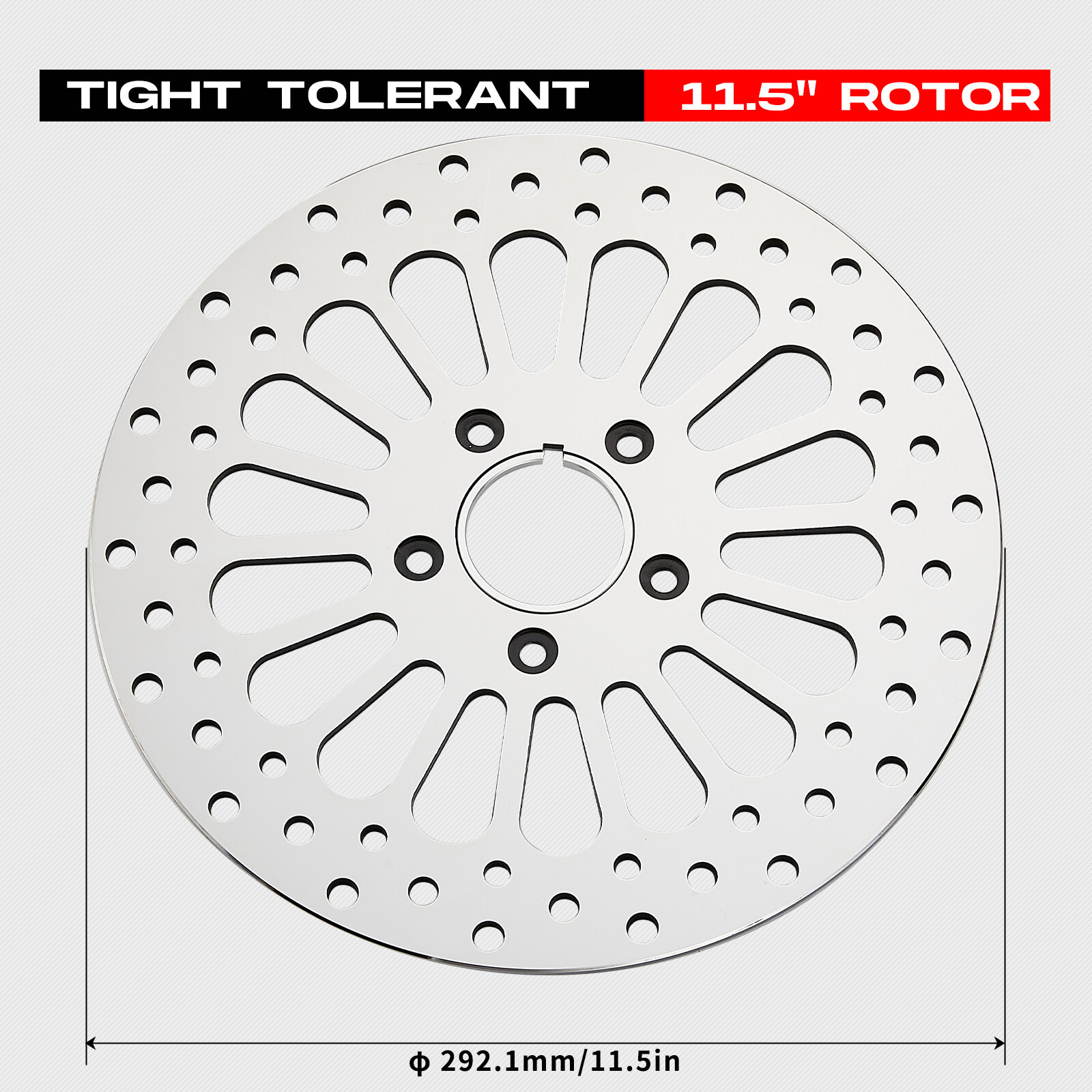 2Pcs Front & 1Pce Rear 11.5" Chrome Brake Rotors Polished For Harley Touring