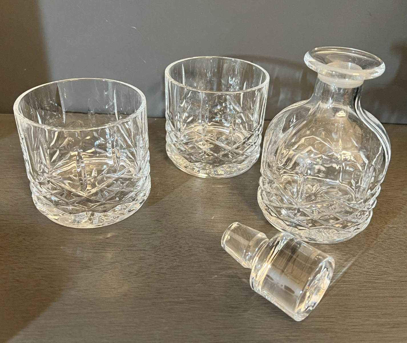 Marquis by Waterford Crystal Markham Stacking Decanter & Tumbler Set Whiskey