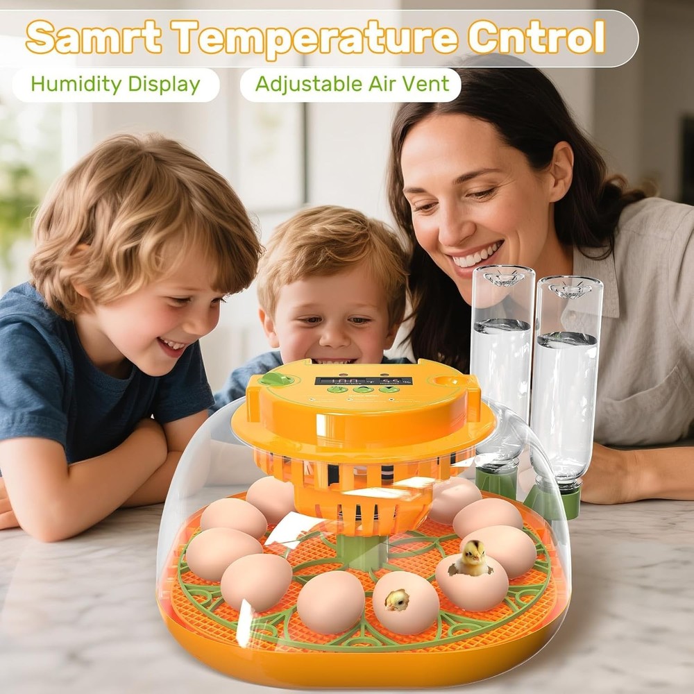 Incubators for Hatching Eggs, 12 Egg Incubator with Automatic Egg Turning and...