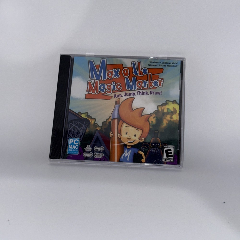 Max & the Magic Marker PC CD-Rom Windows Mac 2D Puzzle Platformer Game NIB