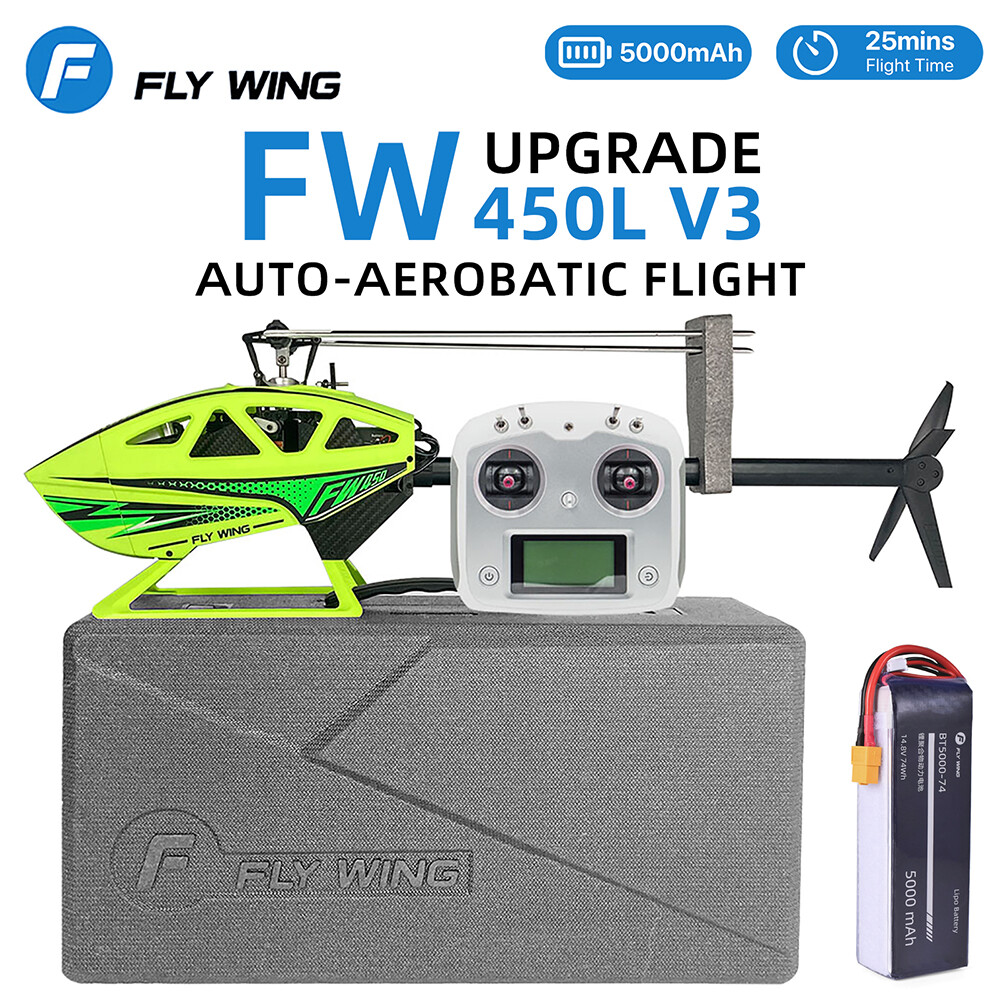Fly Wing FW450L V3 6CH 3D GPS Automatic Return Hovering Helicopter RTF US Plug