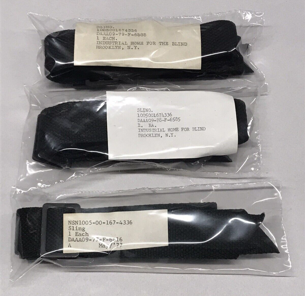 Black Nylon 50" Small Arms Sling NOS Dated 77-79
