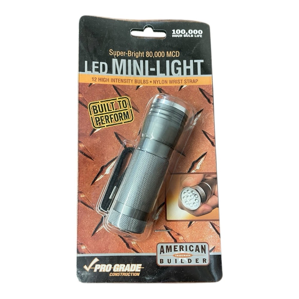 American Builder Mini 12 LED Bulbs Dark Gray Flashlight