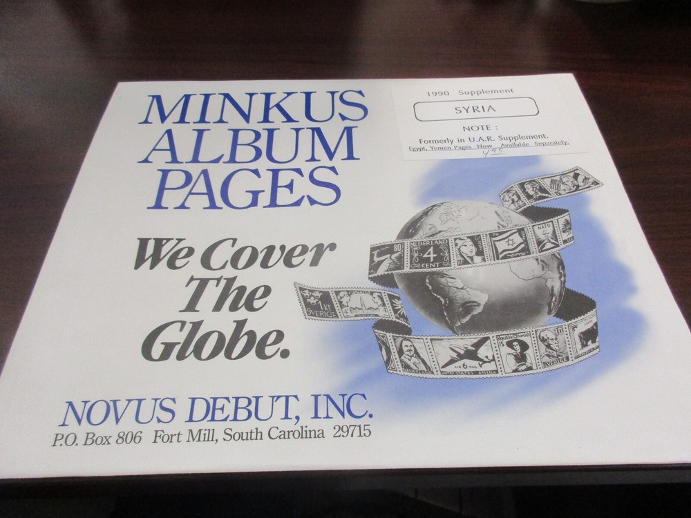 "MINKUS" 1990  ALBUM PAGES  SUPPLEMENT SYRIA  W/FREE SHIPPING!!!
