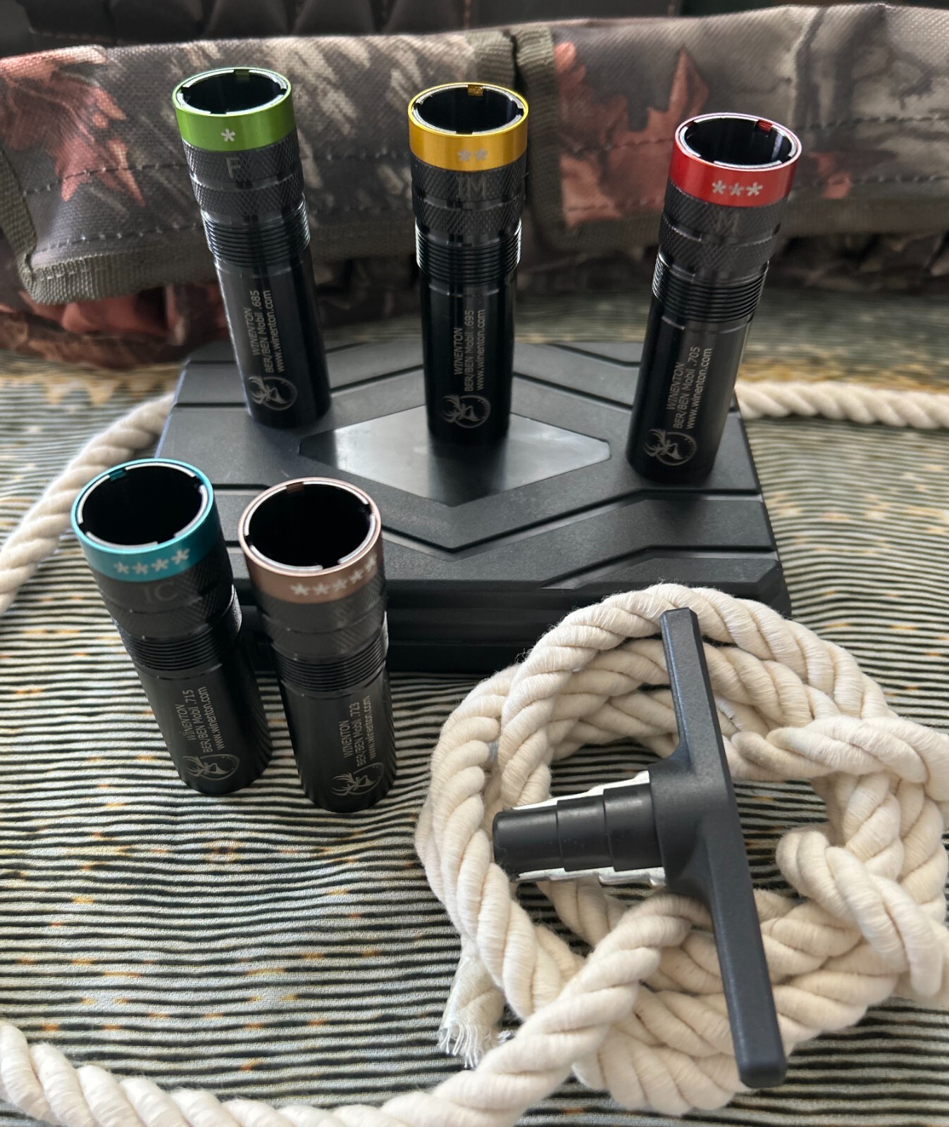 Beretta/Benelli Mobil Thread Extended Choke Tubes Set 12ga Black 5x / Winenton