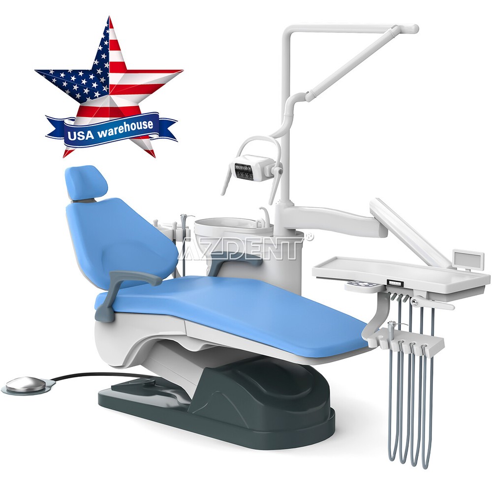 FDA Dental Unit Chair PU Leather Computer Controlled /Three Layer rolley
