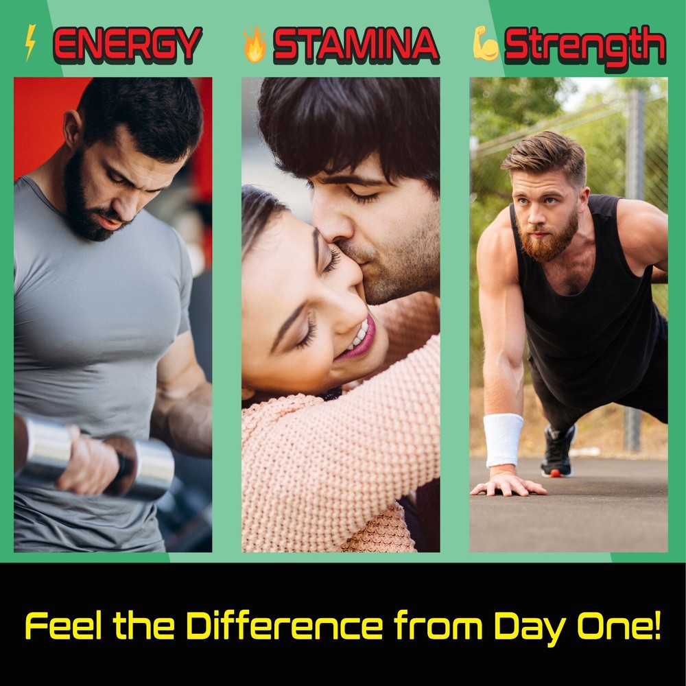 Libido Support, Stamina & Energy Booster for Men – Testosterone & Performance 60