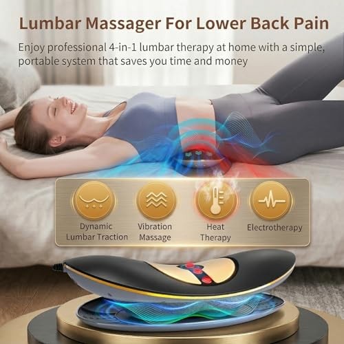 Electric Lumbar Traction Device,Lower Back Massager,Back Traction Device with