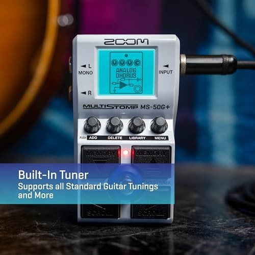 Zoom MS-50G+ MultiStomp Guitar Effects Pedal Single Stompbox 100 effects